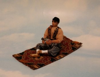 Aladdin with carpet and lamp