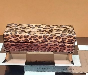 Leopard Upholstered Bench