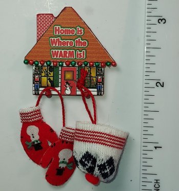 House Pegboard with mittens & hat